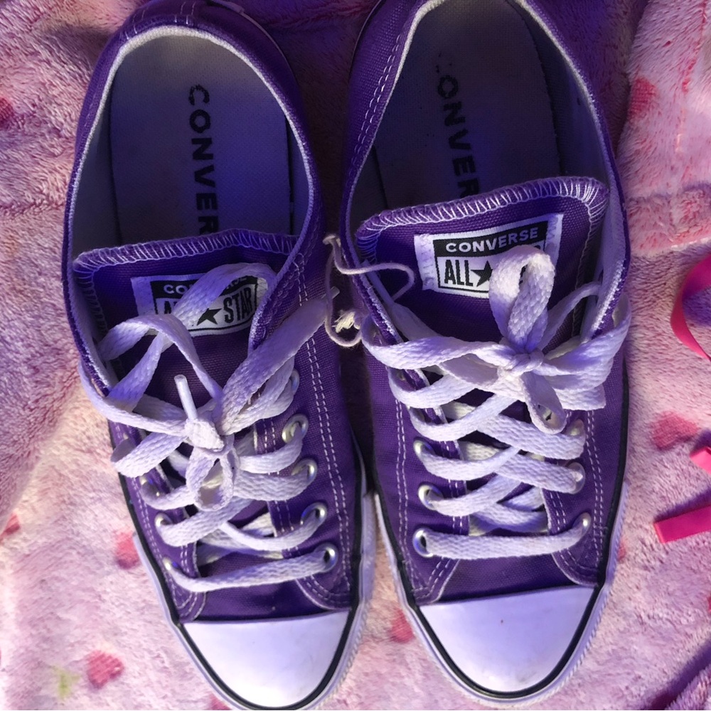 Converse Purple Low-Top Sneakers